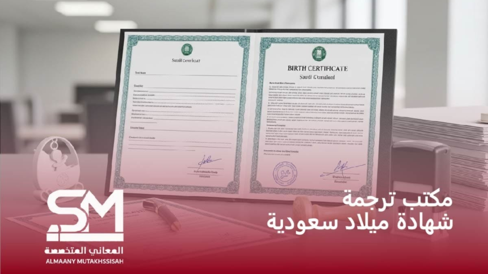 ترجمة شهادة ميلاد سعودية