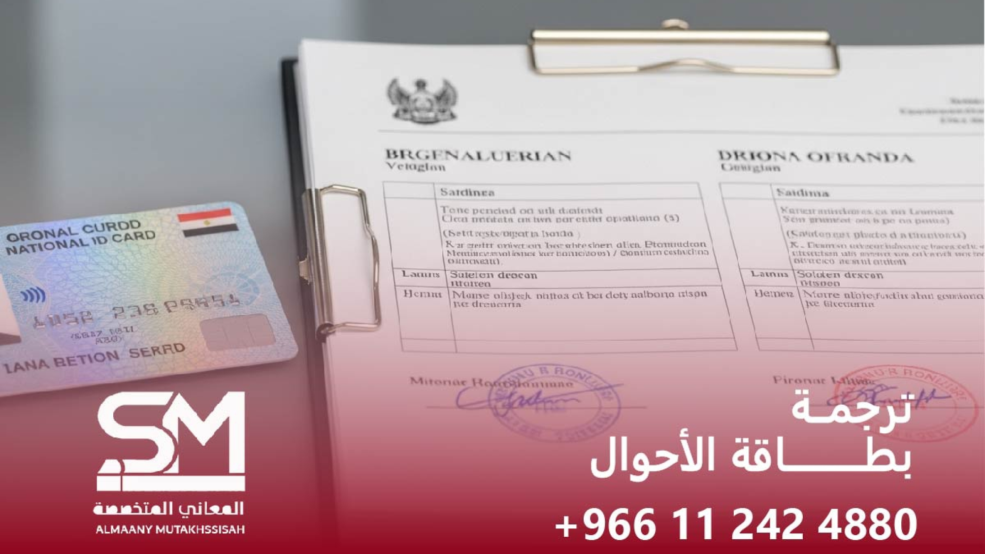 ترجمة بطاقة الأحوال